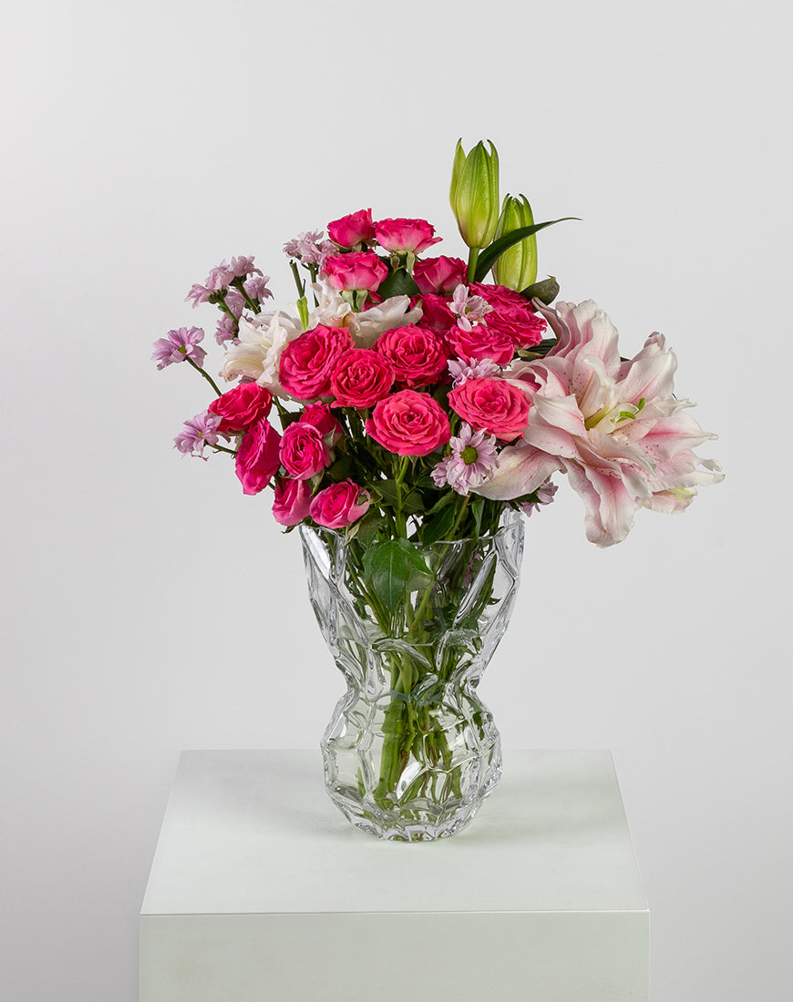 Pink Radiance Lily And Rose Vase - Image 5