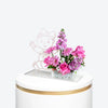 Pink Rose & Mathiola Baby Girl Tray with Vector