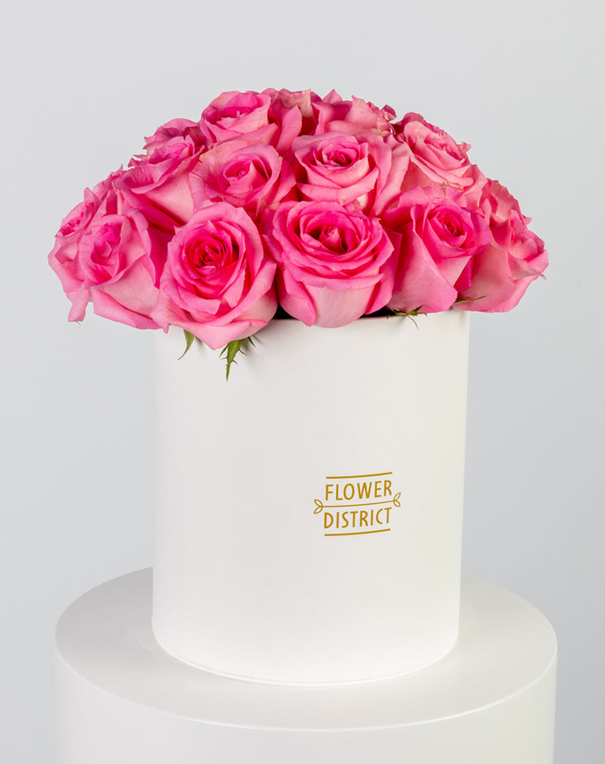 Pink Roses Medium Box Arrangement - Image 2