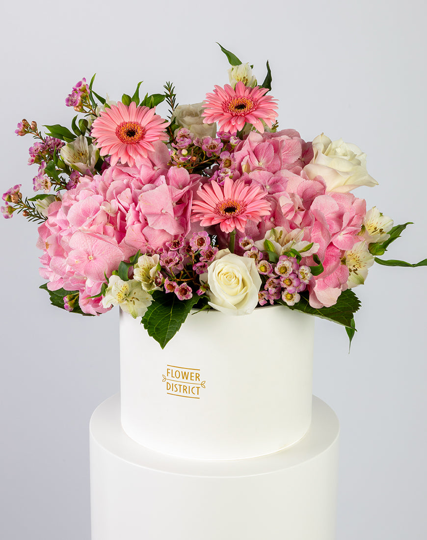 Pink & White Grandeur Large Box Arrangement - Image 2