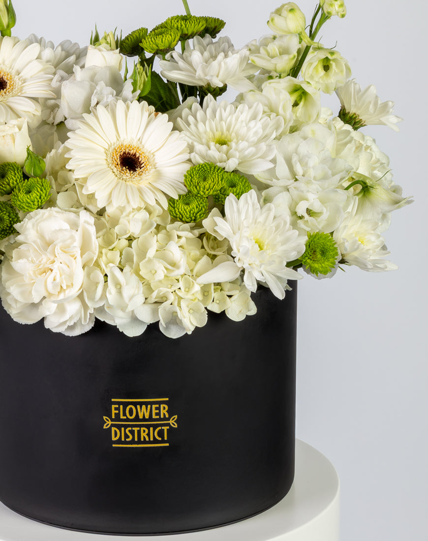 Pure Elegance White & Cream Large Box Arrangement - Image 3