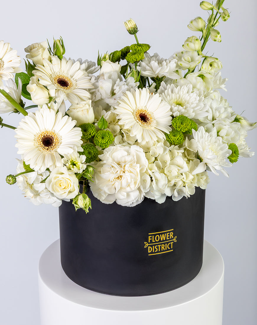 Pure Elegance White & Cream Large Box Arrangement - Image 4