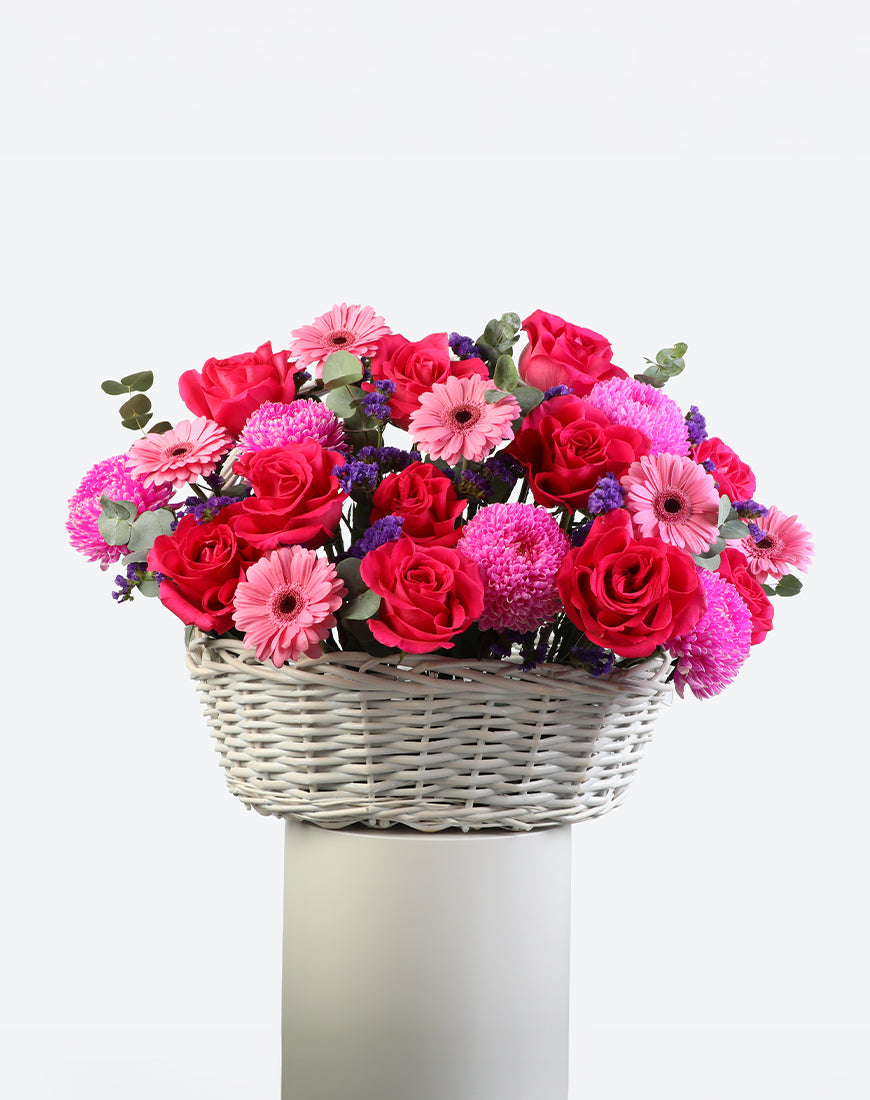 Radiant Bloom Medium Flower Basket