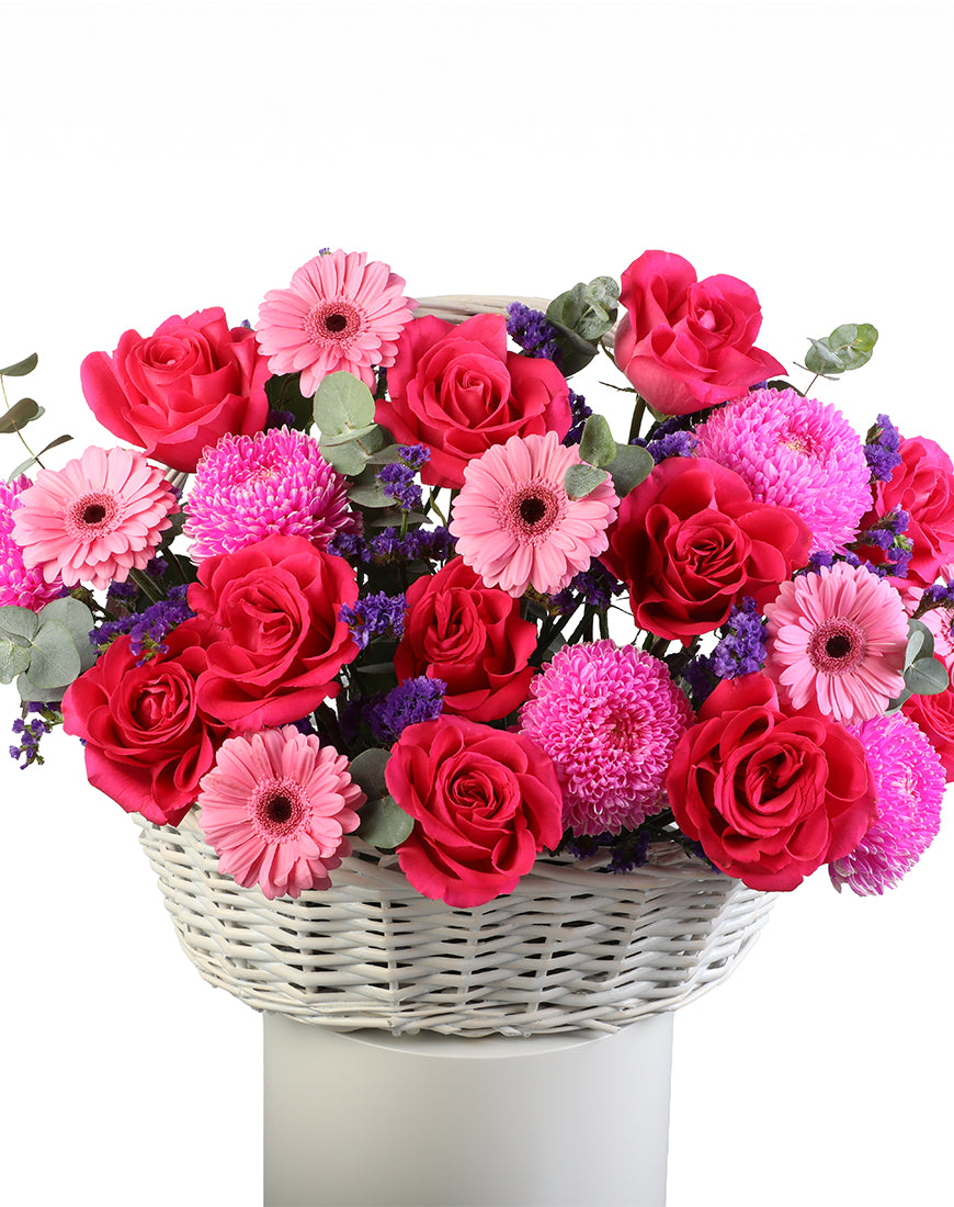 Radiant Bloom Medium Flower Basket - Image 2