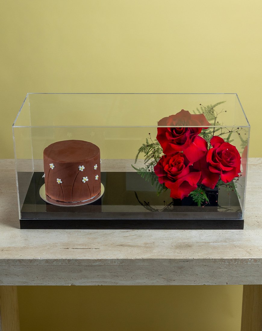 Red Rose & Asparagus Cake Box Set - Image 4