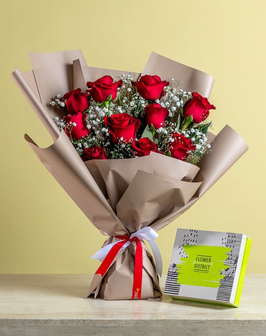 Red Rose & Caramel Delight Combo