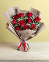 Red Rose & Gypsophila Bouquet - Image 4