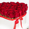 Romance In Bloom Medium White Rose Box Arrangement