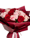 Rosy Bliss Medium Red And Pink Rose Bouquet - Image 3