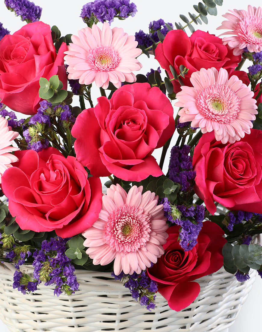 Rosy Delight Small Flower Basket - Image 4