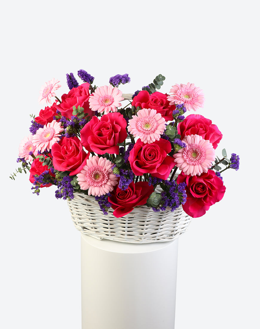 Rosy Delight Small Flower Basket - Image 5