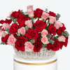 Rosy Elegance Large Rose Basket Arrangement