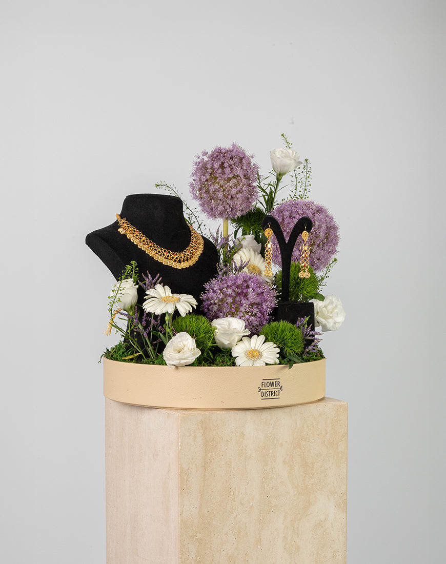 Royal Purple Flower Leather Tray - Image 4