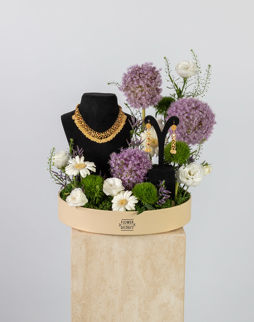Royal Purple Flower Leather Tray - Image 5