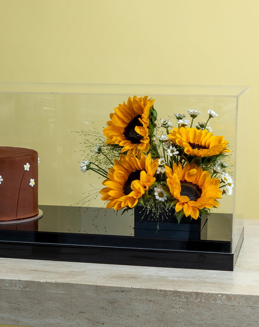 Sunflower & Chrysanthemum Cake Box Set - Image 3