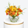 Sunset Burst In Round Vase
