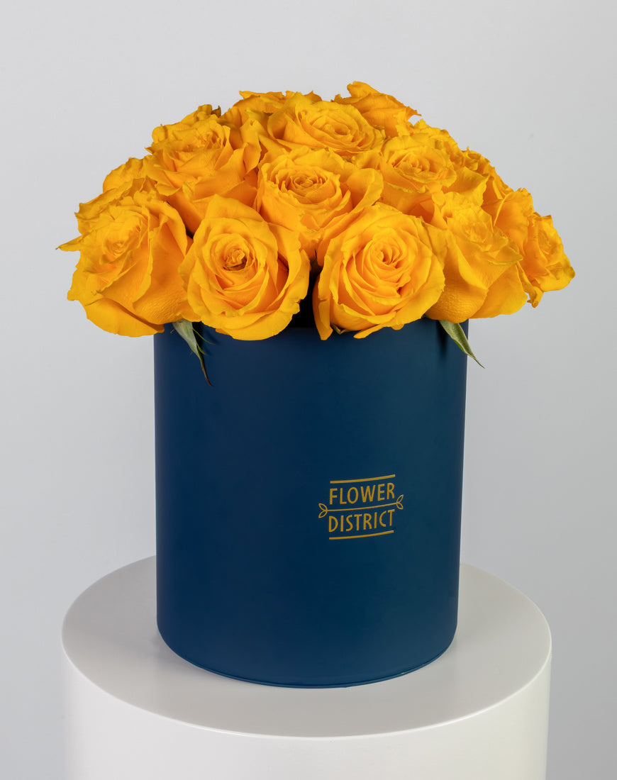 Sunshine Yellow Roses Medium Box Arrangement - Image 2