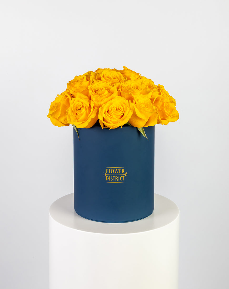 Sunshine Yellow Roses Medium Box Arrangement - Image 3