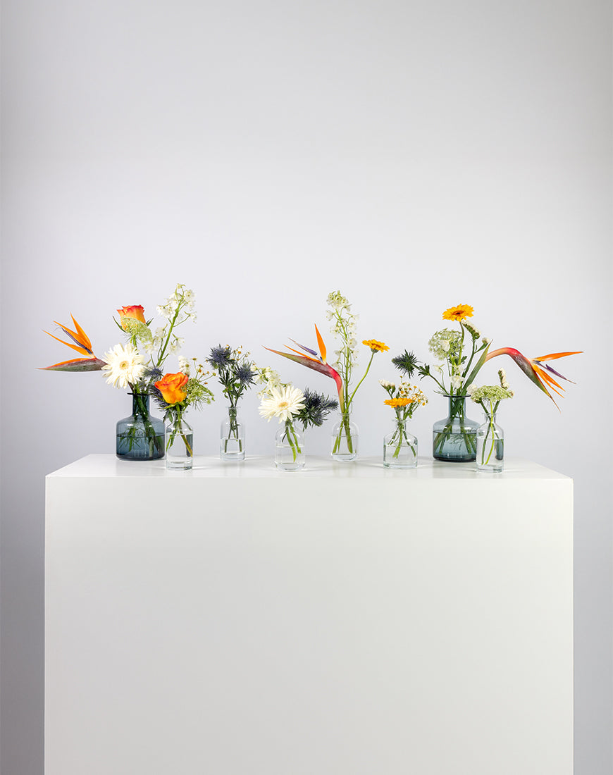 Tropical Charm Glass Bottle Flower Set