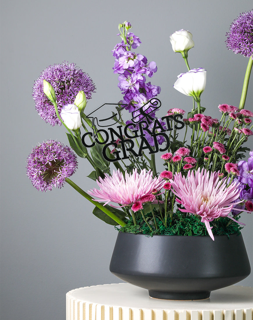 Violet Crown Flower Arrangement - Image 2