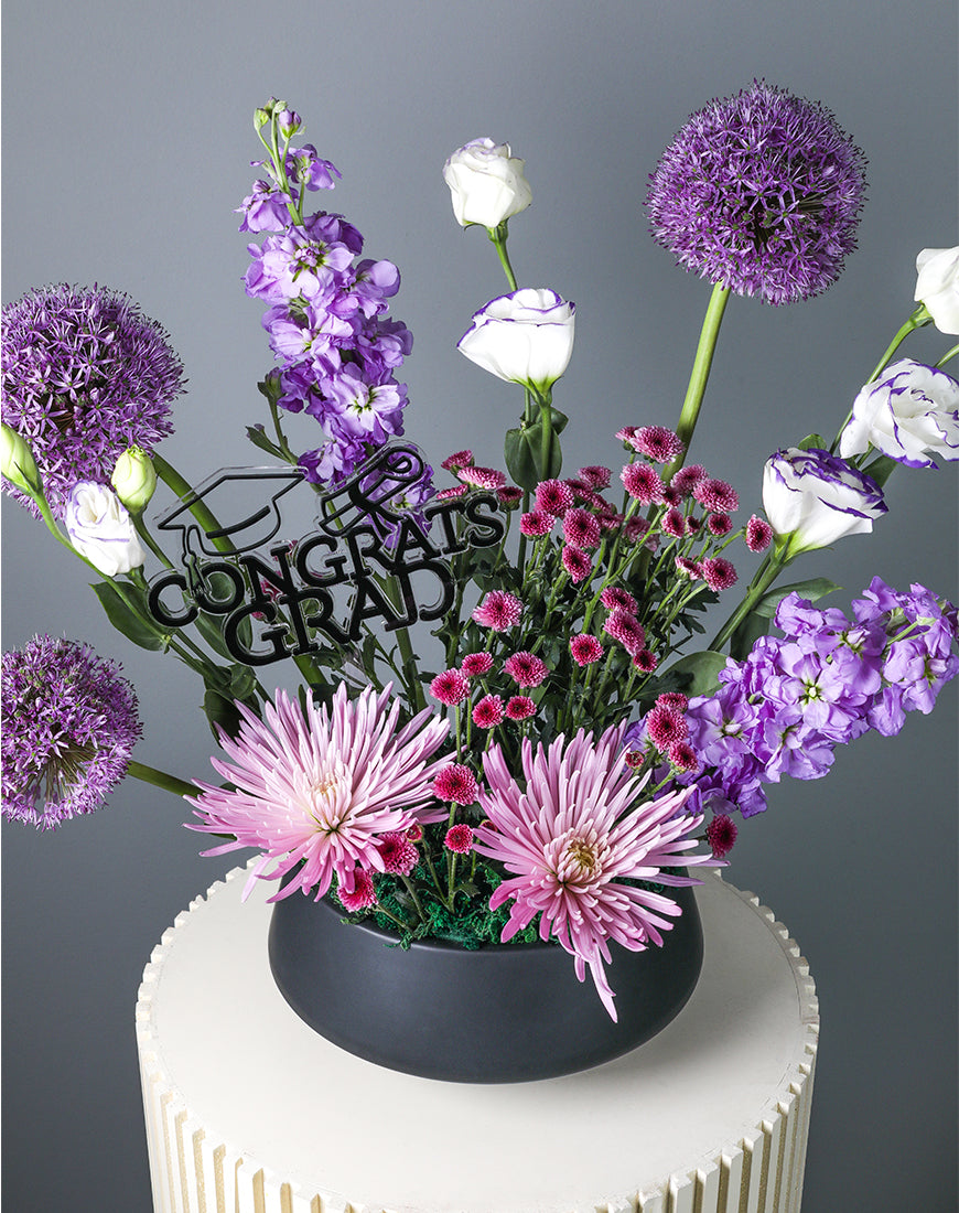 Violet Crown Flower Arrangement - Image 3