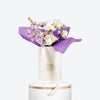 White & Lavender Small Floral Bag