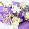 White & Lavender Small Floral Bag