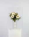 White Gerbera & Asparagus Bridal Bouquet