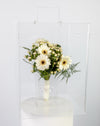 White Gerbera & Asparagus Bridal Bouquet - Image 3
