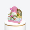 White Hydrangea Baby Girl Box with Mirror