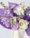 White & Lavender Small Floral Bag - Image 3