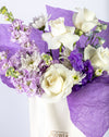 White & Lavender Small Floral Bag - Image 4