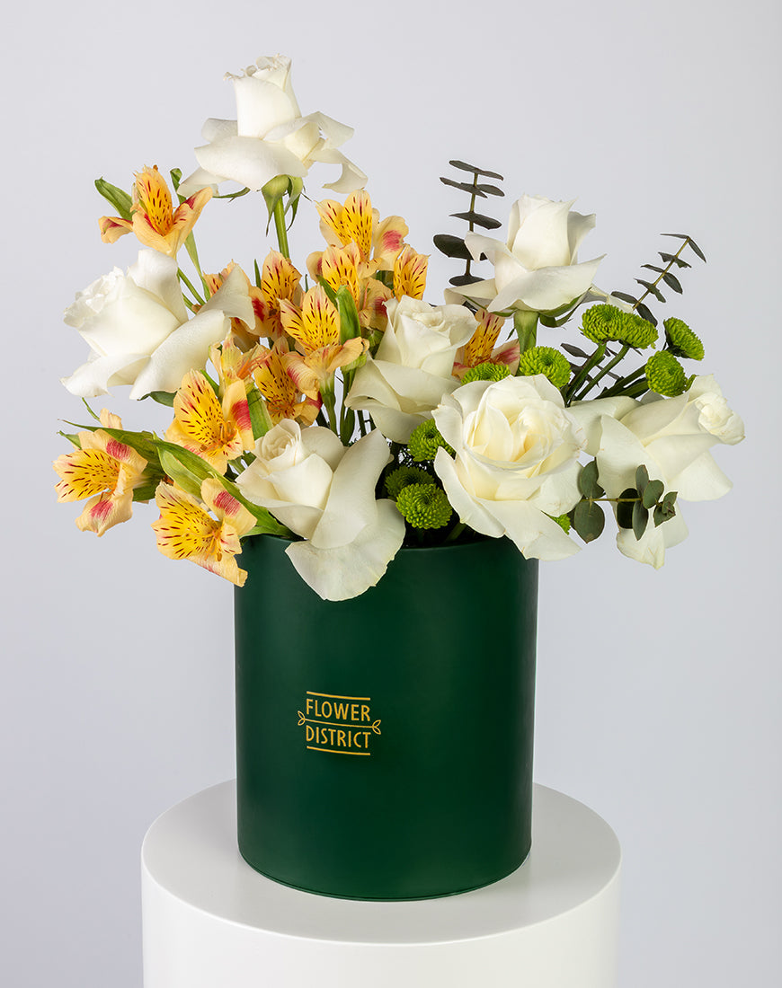 White & Yellow Glow Medium Box arrangement - Image 2