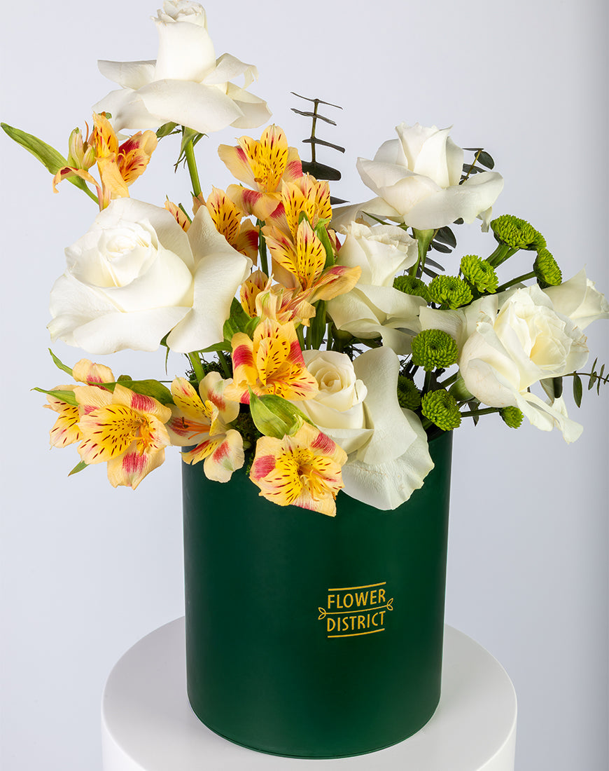 White & Yellow Glow Medium Box arrangement - Image 4