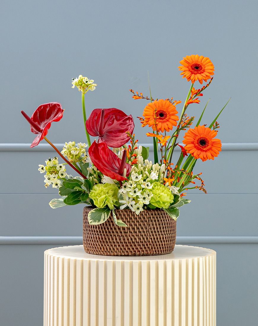 Picture of Gerbera Orange Vase