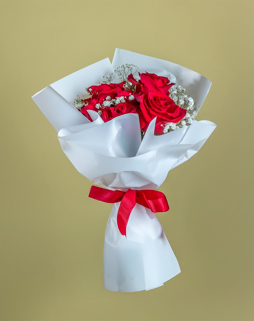 Picture of Red Rose & Gipso Romance Bouquet