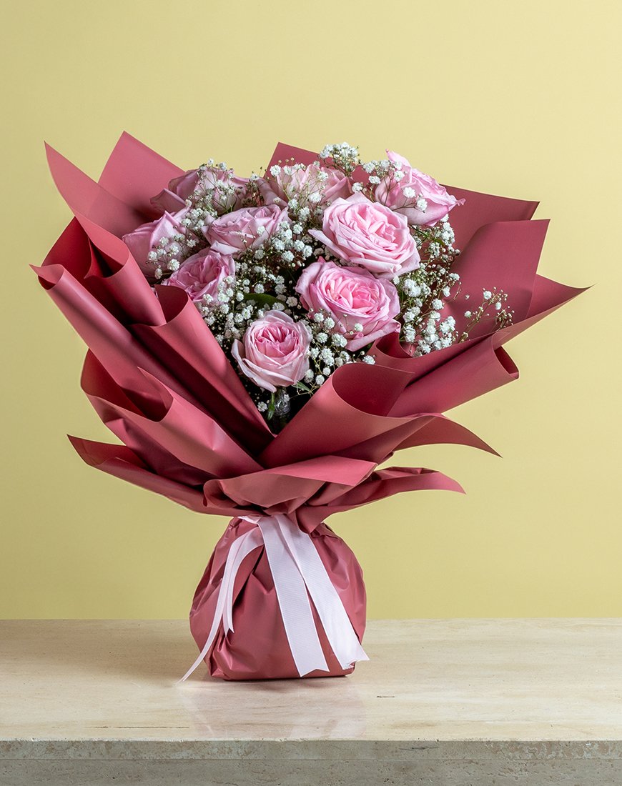 Picture of Pink Ohara & Gypsophila Bloom Bouquet