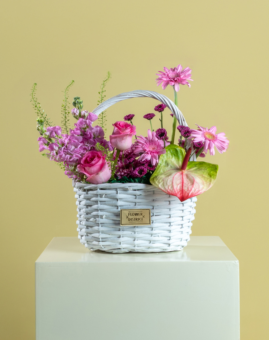 Picture of Rose Pink Garden Basket
