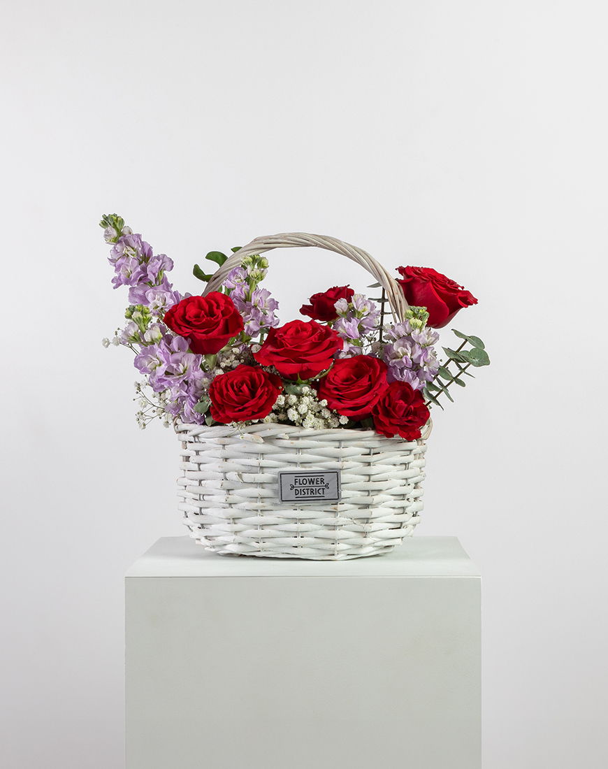 Picture of Red Romance Flower Basket