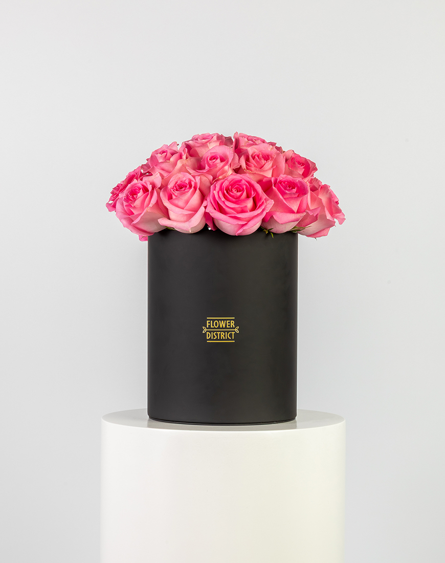 Picture of Elegant Pink Roses Medium Box Arrangement