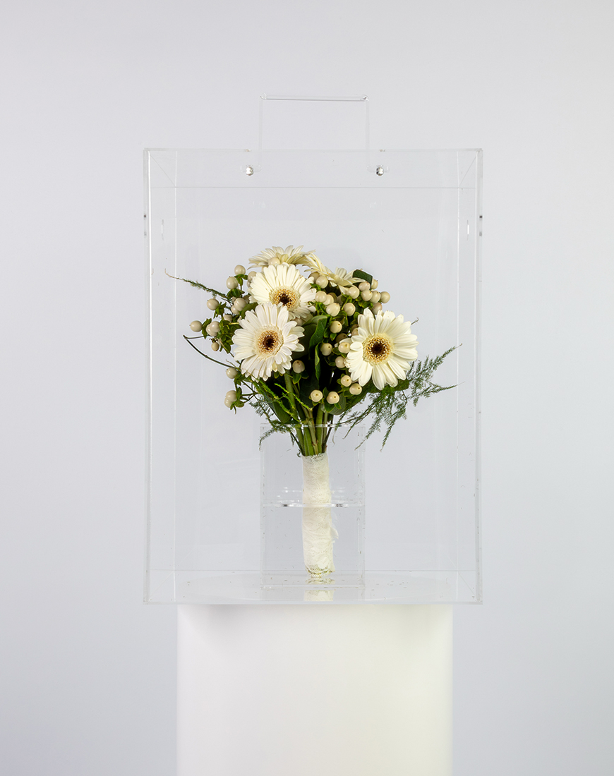 Picture of White Gerbera & Asparagus Bridal Bouquet