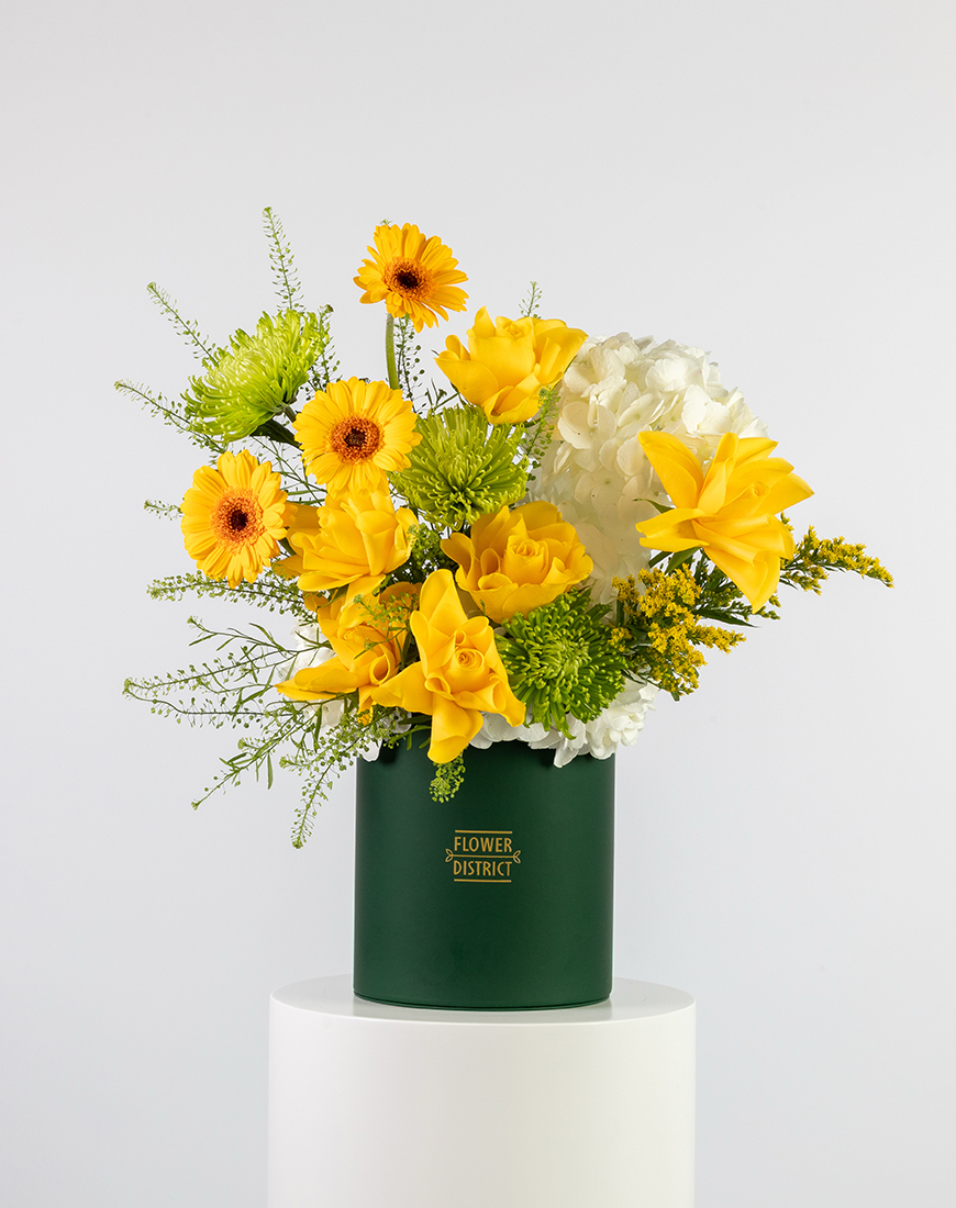Picture of Yellow Charm Medium Flower Box
