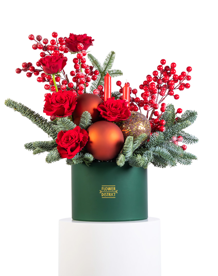 Picture of Christmas Crimson Glow Special Flower Arrangement
