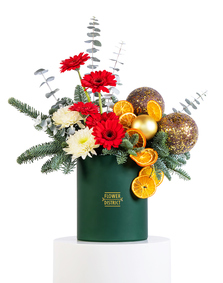 Picture of Christmas Golden Frost Special Flower Arrangement