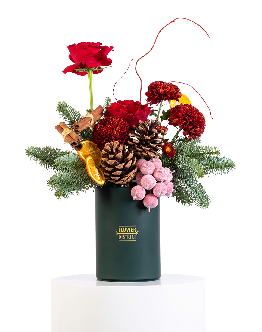 Picture of Christmas Rustic Pine Charm Special Flower Arrangement