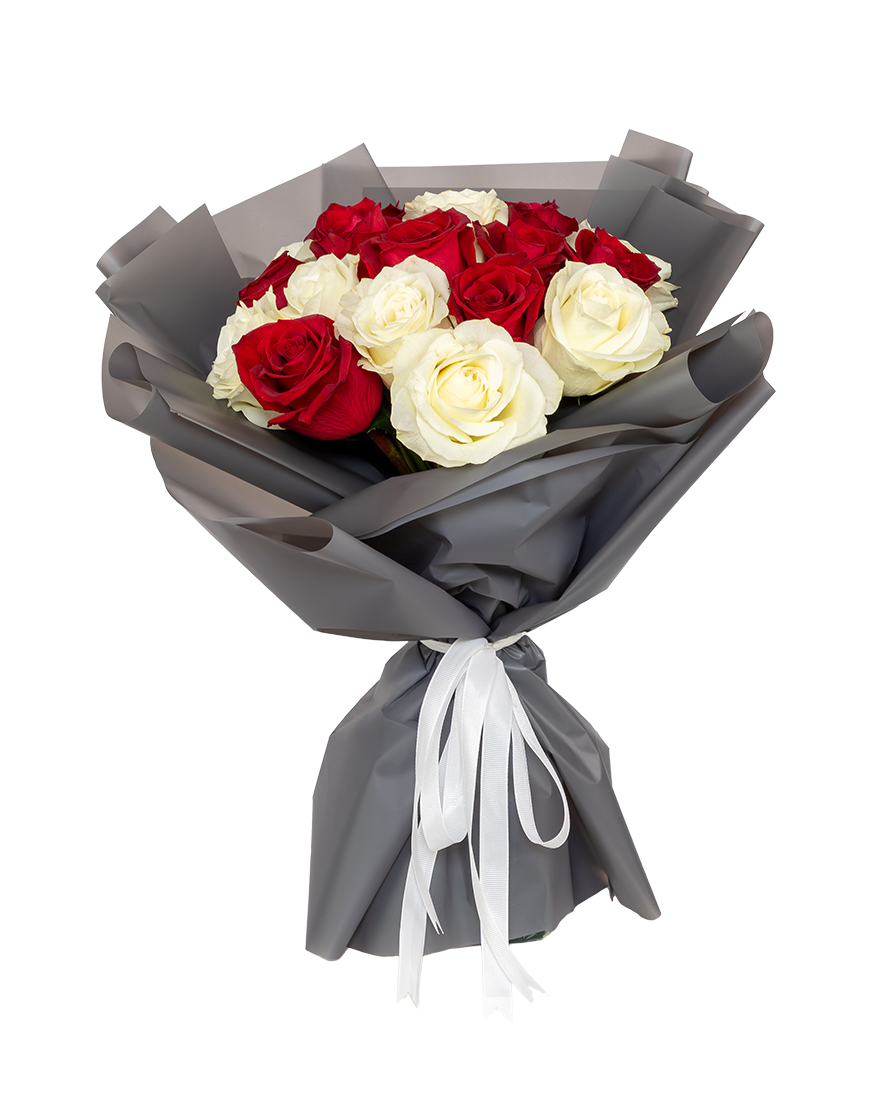 Picture of Soft Contrast Valentine's Day Special Rose Bouquet