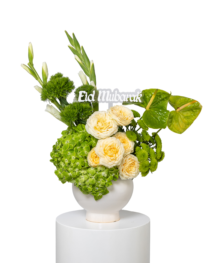 Picture of Eid Serenity Hydrangea Rose Flowers Vase Large
