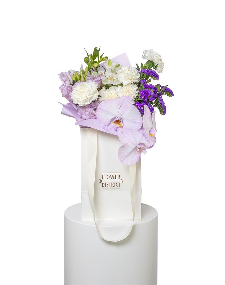 Picture of Eid Pastel Orchid Carnation Flowers Arrangement Large