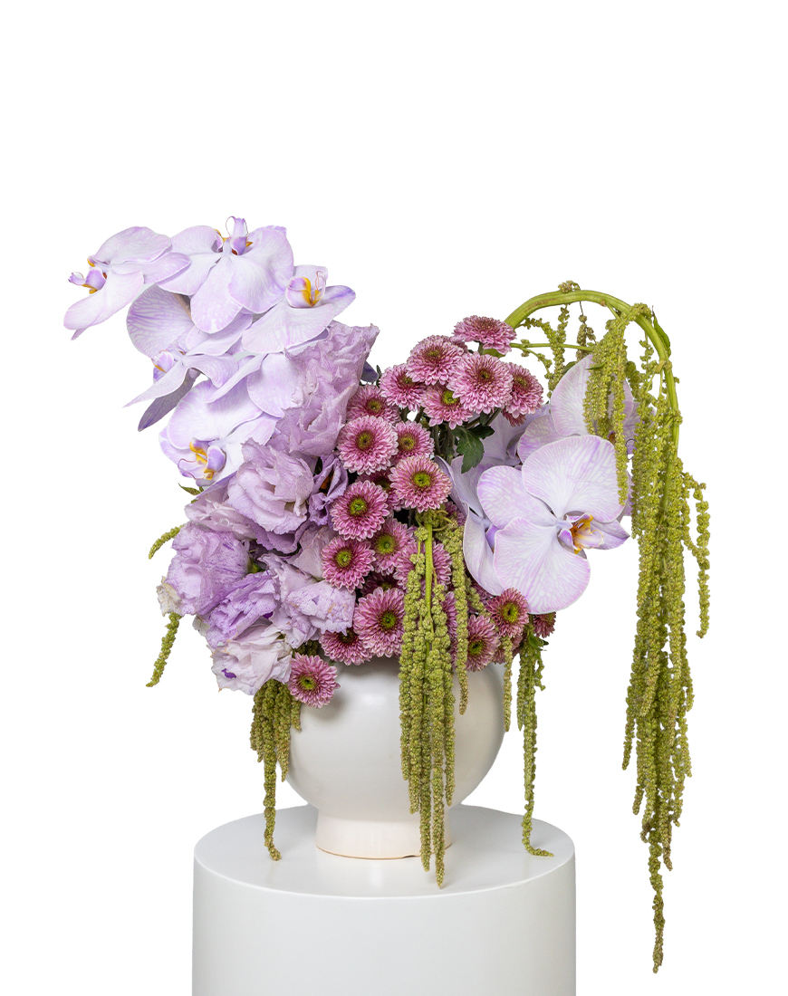 Picture of Eid Orchid Amaranthus Chrysanthemum Flowers Vase Large
