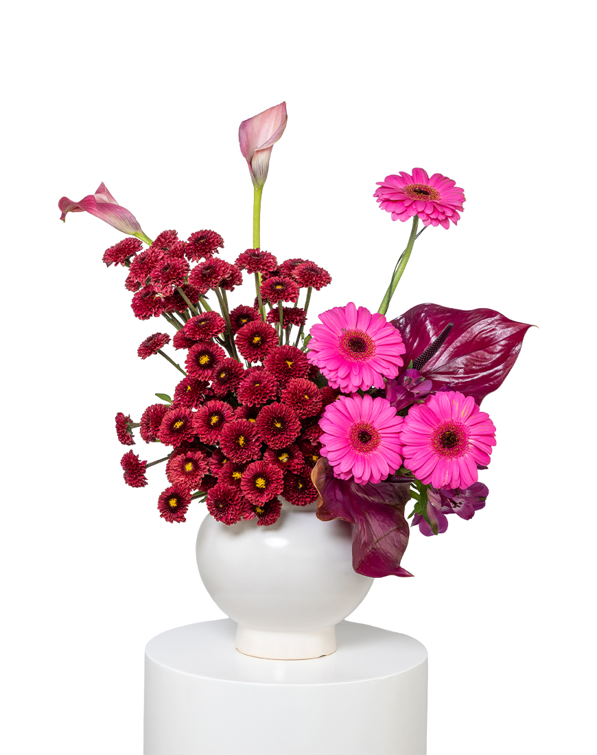 Picture of Eid Gerbera Calla Lily Anthurium Flowers Vase Large